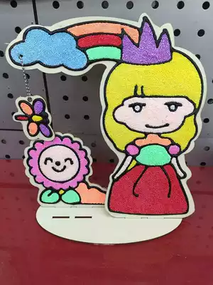 Five Zhangbo special new 4D snowflake clay sculpture painting three-dimensional wooden board color clay painting pearl clay children DIY handmade