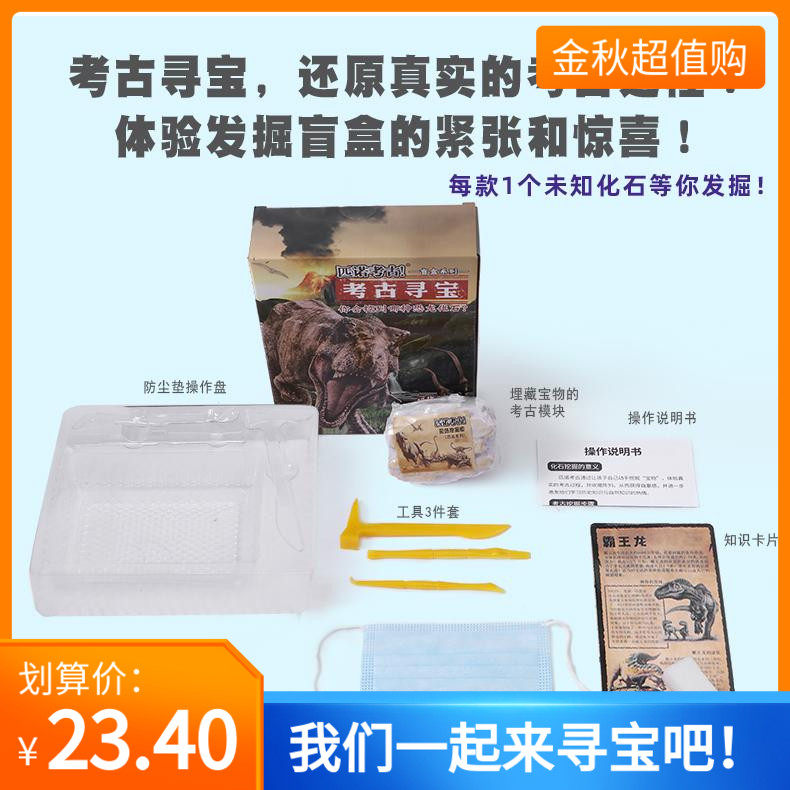 Pinot Archaeological Artisanal Site Edition Dinosaur Fossil Archaeology Excavation Toy Boy Girl Dig Treasure Boutique Blind Box