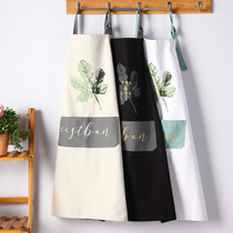 Home Kitchen Ladies Apron Waterproof Oil-proof pure cotton Korean version Fashion working clothes cute grown-up cooking surrounding waist man