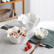 Ceramic Bowl home fruit salad bowl Japanese ice cream bowl pasta bowl Western dish dish dish dessert bowl