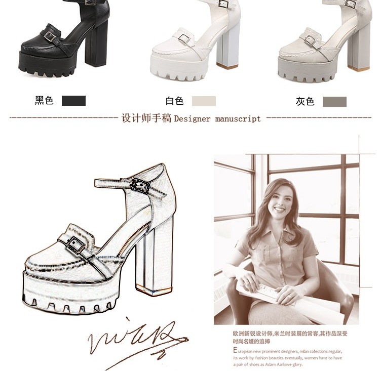 Mùa hè Baotou siêu cao với một từ khóa sandal cỡ lớn 41 dày đáy retro dày với đế chống nước Giày Roman 43 dép quai hậu nữ đẹp