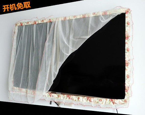 LCD TV dust cover lace wall-mounted 55 48 49 32 50 inch dust cover cloth modern simple
