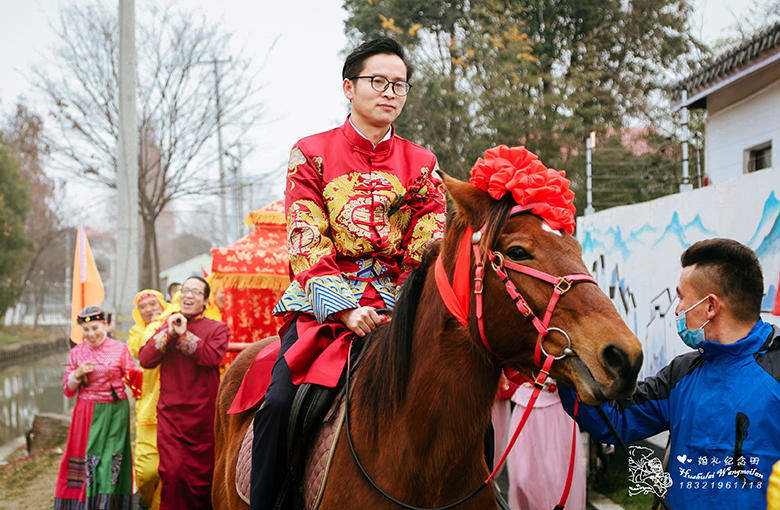 Shanghai Chinese Wedding Chongming Qingpu Minhang Nanhui Jinshan Fengxian Songjiang Horse Riding Sedan Band Xipo Lion Dance