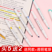 Japan ZEBRA Zebra Highlighter Mildliner light series double-headed color marker marker WKT7