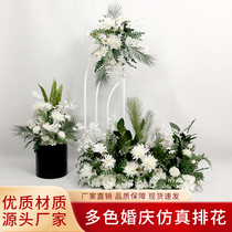 Wedding simulation flower forest floor corner flower props engagement hall stage welcome layout road guide fake flower decoration