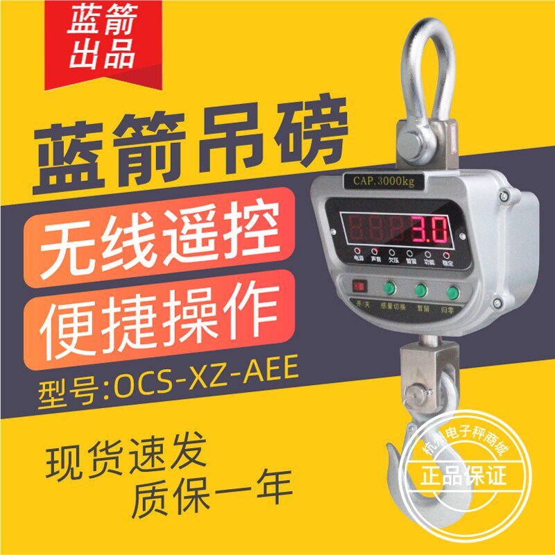 浙江蓝箭电子吊秤OCS-XZ-AAE直视式吊钩称挂秤行车秤电子吊磅吊称