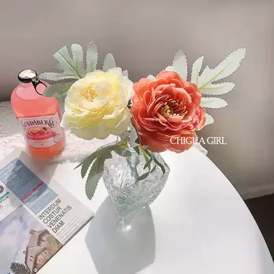Korean little Lulian simulation fake flower room decoration Home desktop decoration posing props flocking retro French