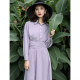 Autumn clothing for women 2023 new French retro style skirt waist slimming temperament autumn long-sleeved dress