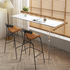 Барная стойка 靠窗吧台桌家用岩板厨房餐桌窄客厅隔断阳台高脚桌吧台桌长条桌椅