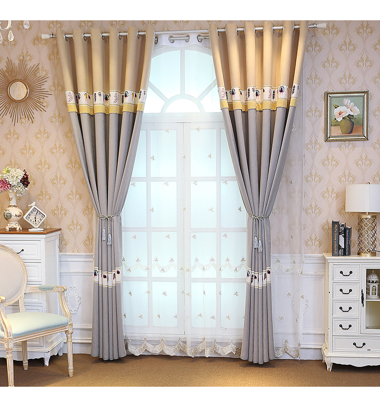 Đơn giản hiện đại chenille che bóng Bắc Âu phòng khách tươi mới phòng ngủ ban công nổi 2019 rèm mới hoàn thành - Phụ kiện rèm cửa khung rèm spa