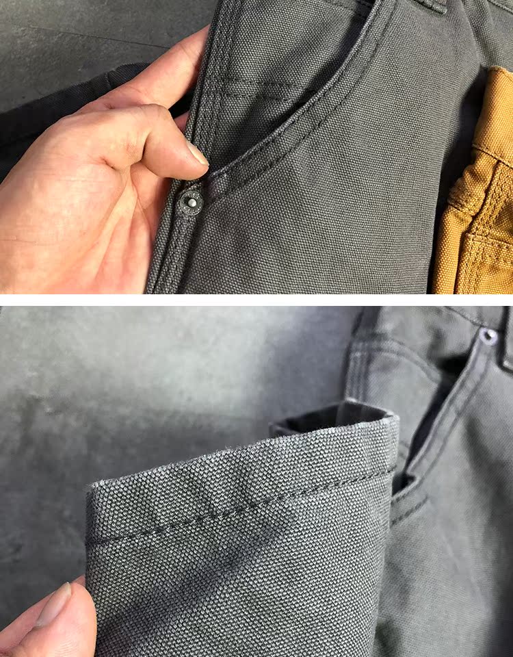 Quần cotton dày và dày mùa thu và mùa đông cho nam quần âu nam đẹp