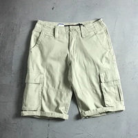 Cotton twill giặt dụng cụ quần short Dụng cụ của Mỹ nhiều túi lỏng lẻo quần thường xuyên quần đùi