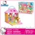 Hello kitty kitty mèo vui thế giới bãi biển nghỉ mát khách sạn biệt thự cô gái chơi nhà đồ chơi - Đồ chơi gia đình xe trò chơi Đồ chơi gia đình