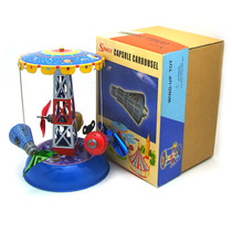80 back nostalgic tinsel toy clockwork on the strings chain Child parent-child classic collection rotating Trojans spacecrafts