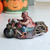80 back nostalgic tin toy clockwork upper chord upper chain robot children parent-child handmade classic gift motorcycle