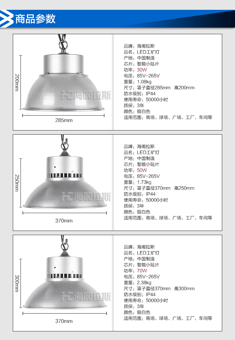 大功率LED工矿灯