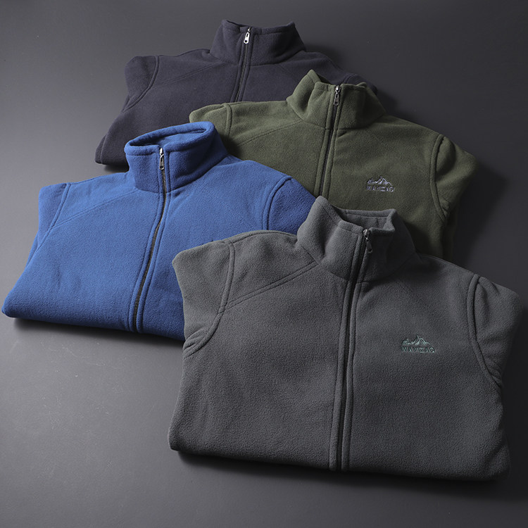 Old friend closes his eyes into comfortable and warm foreign trade cut standard men's autumn and winter standing collar casual jacket fleece jacket