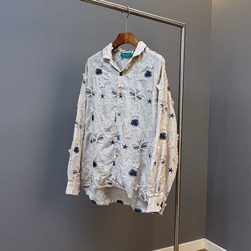 Mumu Men's Spring New Collection Urban Ethnic Style Artistic Casual Shirt Jacket Men's Loose Shirt Trendy