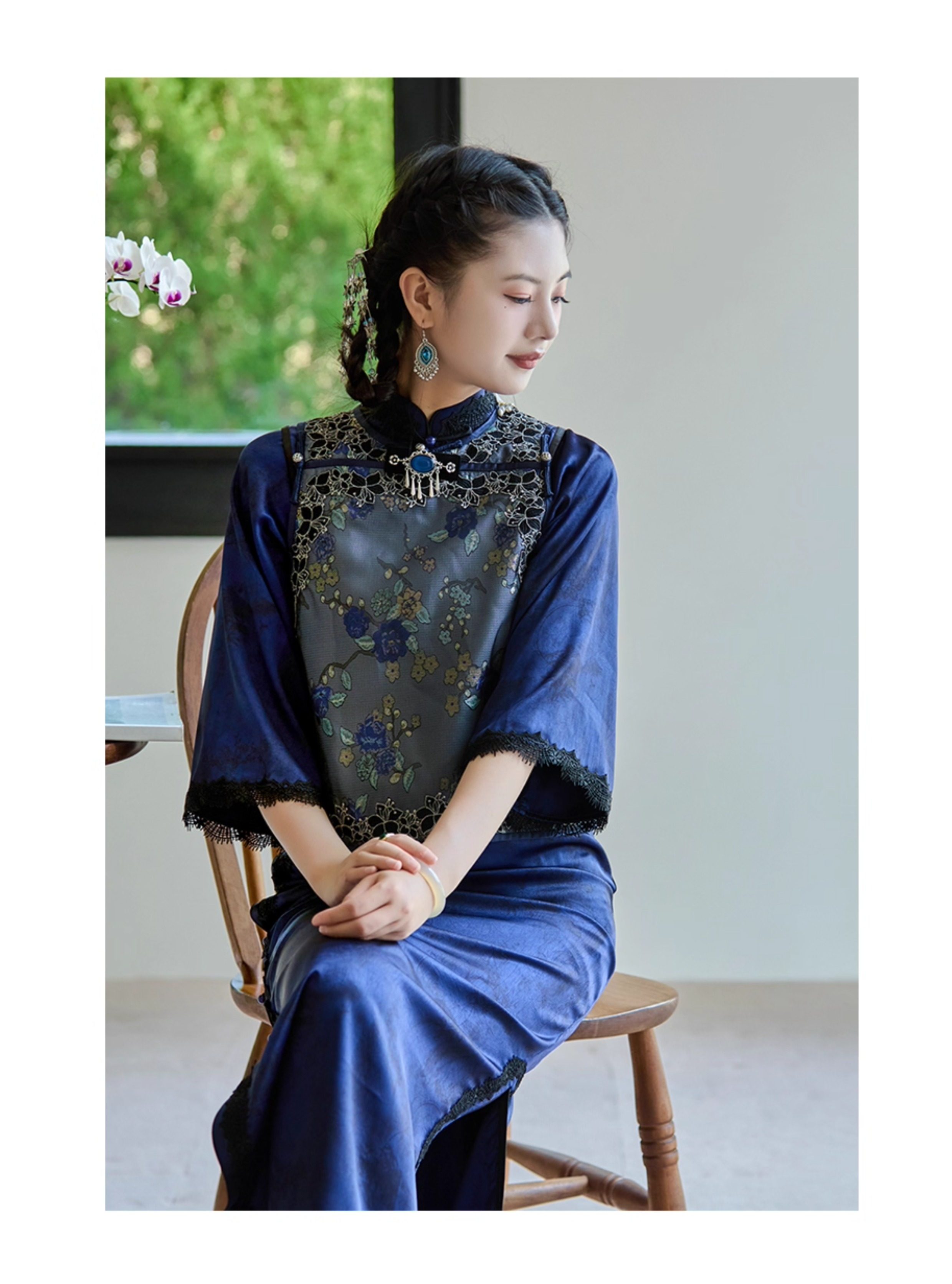 送料無料 10%OFF】【酔花陰】新中国風レトロ/伝統的なワイドスリーブ