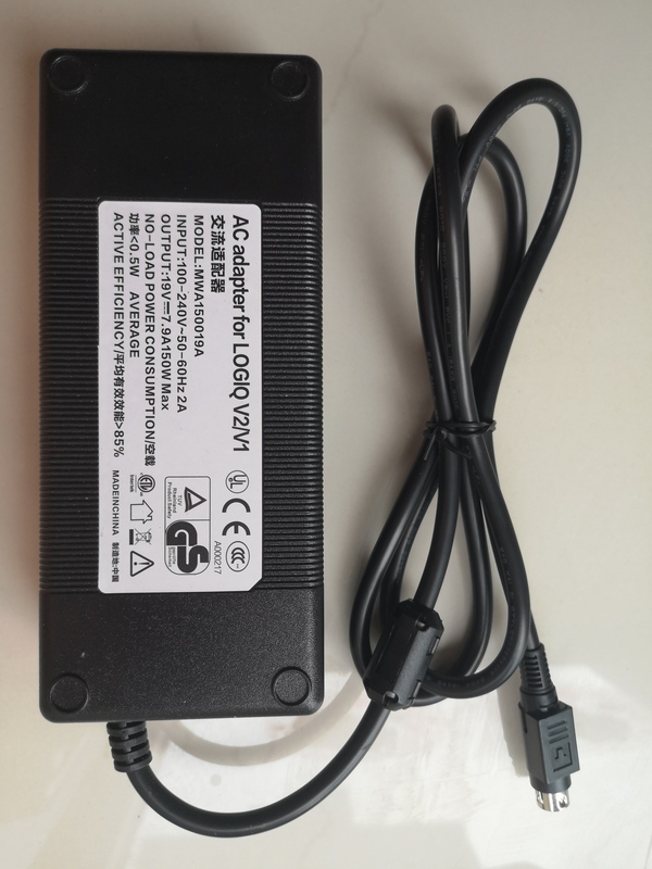 Ge Color Ultrasound Power Adapter 19V7.9A Round Four-Pin Model Mwa 150019A Logiq V2V1 Power Supply