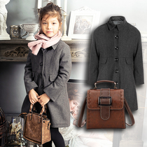 Le Wenxi University Girls Coat 2022 Foreign Style Wool Wool Winter Fashion British Middle and Long Coat Girls