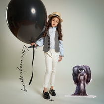 LAVENSEY girl short paragraph herringbone macchia childrens new retro stage small gown horse clip performance costumes