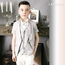 Leven Jubilee B Gown New 10 Year Old Suit Autumn Short Sleeve Boy Birthday Clothes Flowers Children Walk Show Teen