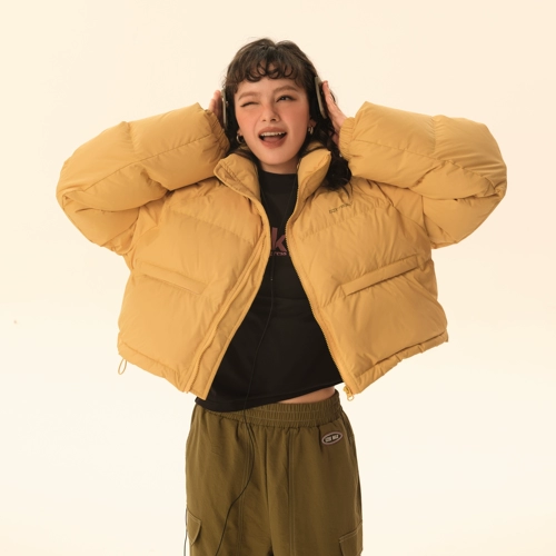 Бархатный пуховик, куртка, утиный пух, оверсайз, увеличенная толщина, подходит для подростков