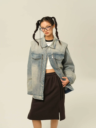 Женские джинсовые топы Ezek в стиле ретро, ​​весна-осень 2025, новые тонкие джинсовые топы, лучший модный бренд