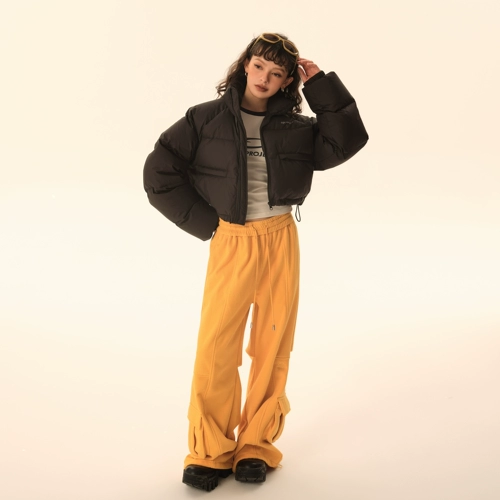 Бархатный пуховик, куртка, утиный пух, оверсайз, увеличенная толщина, подходит для подростков