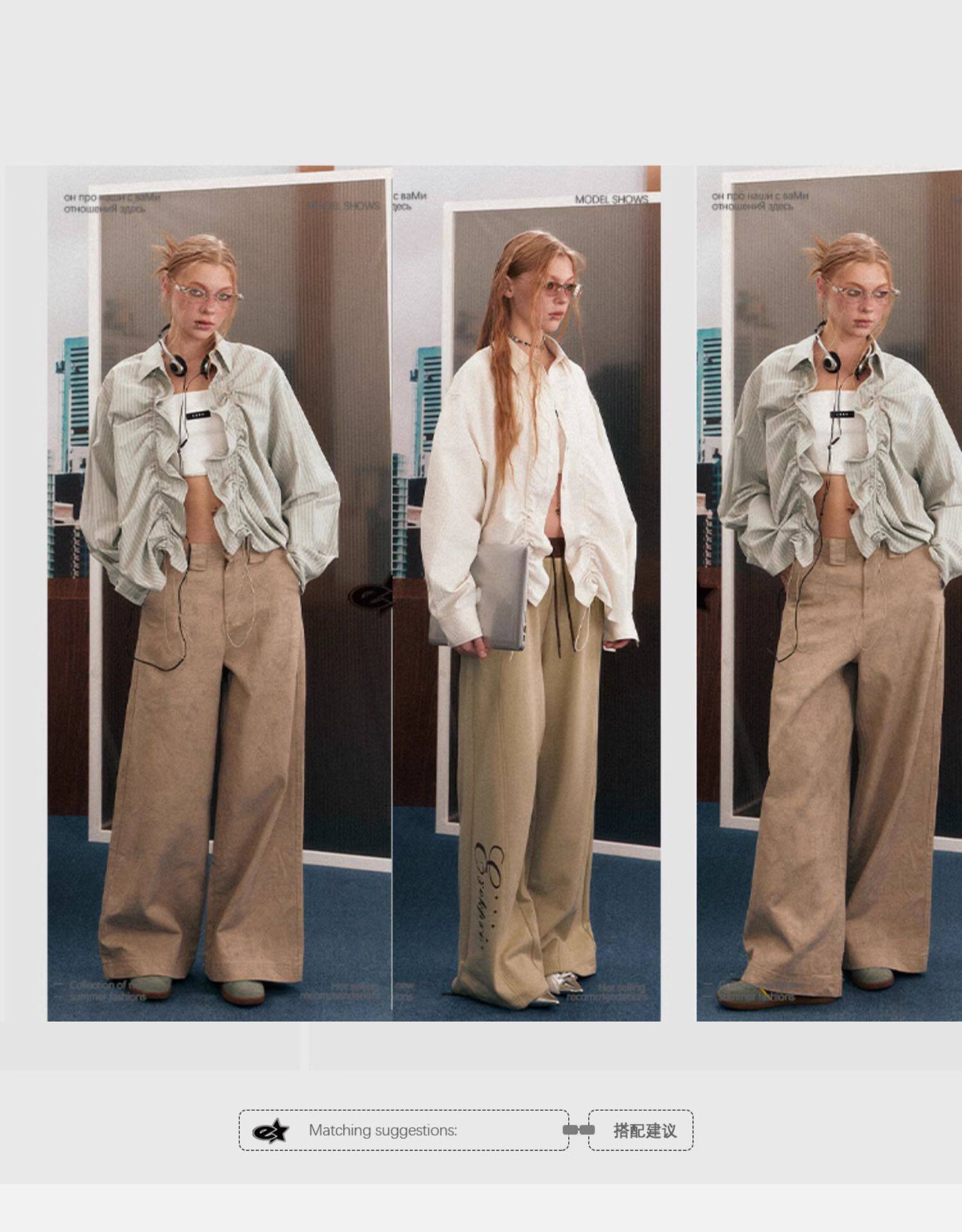 EZEK рубашка женские модели 2025 новый взрыв моделей Ранняя весна уникальный супер хороший смотреть куртка темперамент полоса накладки пальто женщина 