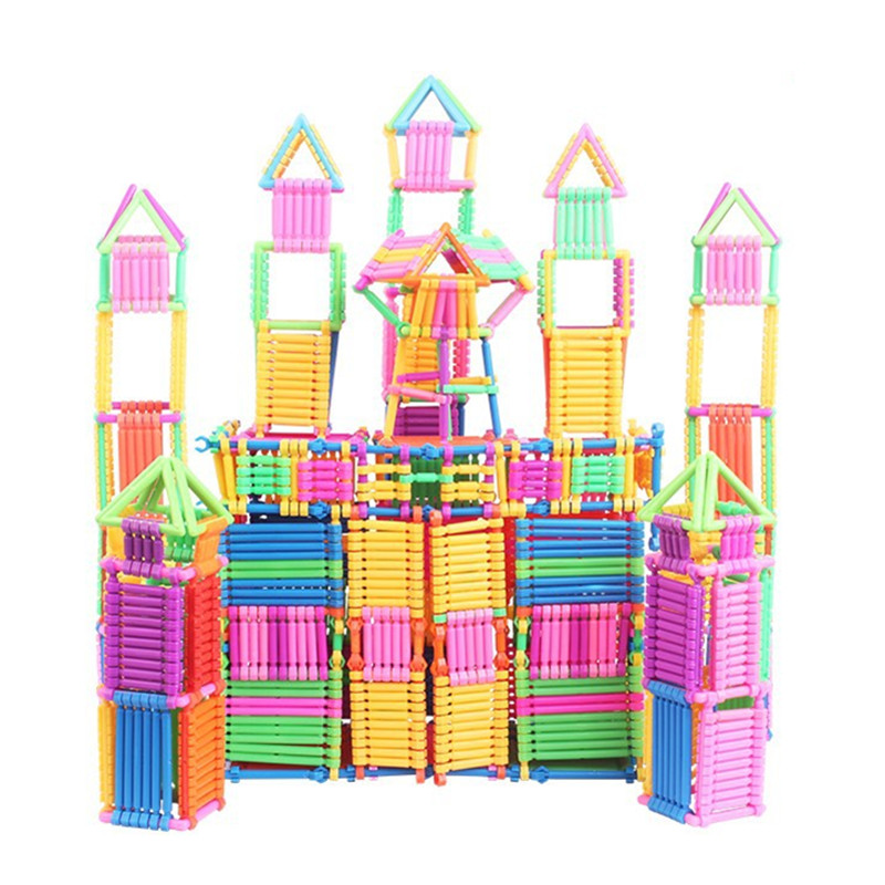 Early education Puzzle Spelling building blocks Plastic smart stick Puzzle Kindergarten Desktop Toy assembly 100 Changing Magic Wand