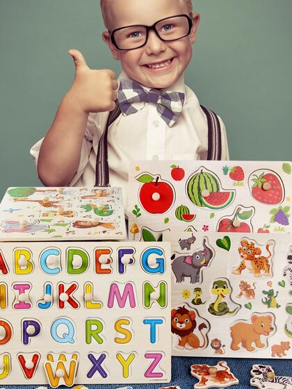 早教拼图儿童益智玩具拼板幼儿宝宝木丁嵌板1-3岁认知配对手抓板