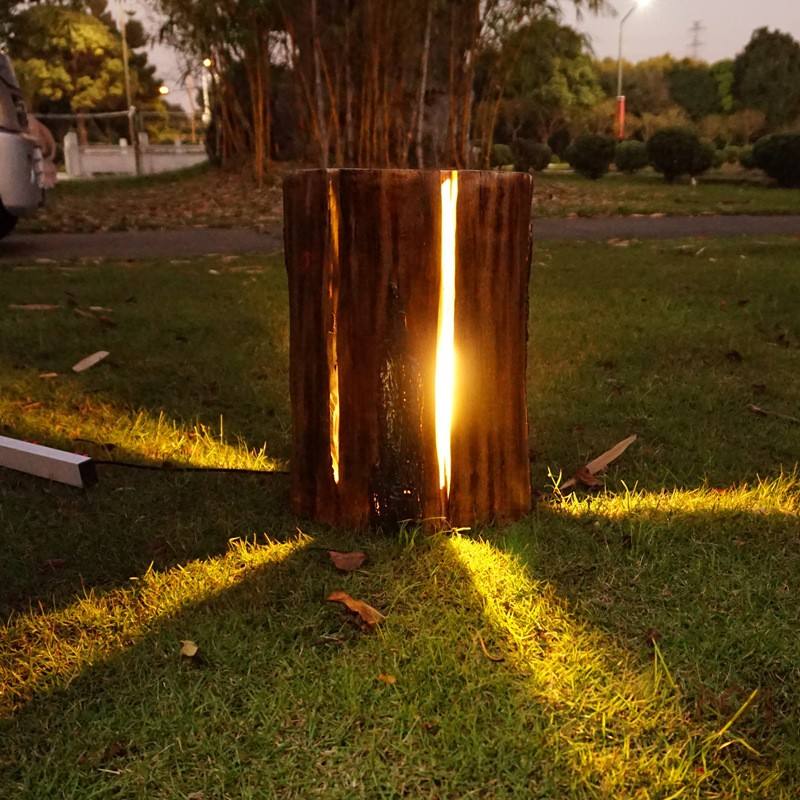 Simulation stump lamp fake tree resin lamp lamp lawnlamp lamp lamp artificial rock sound lamp park