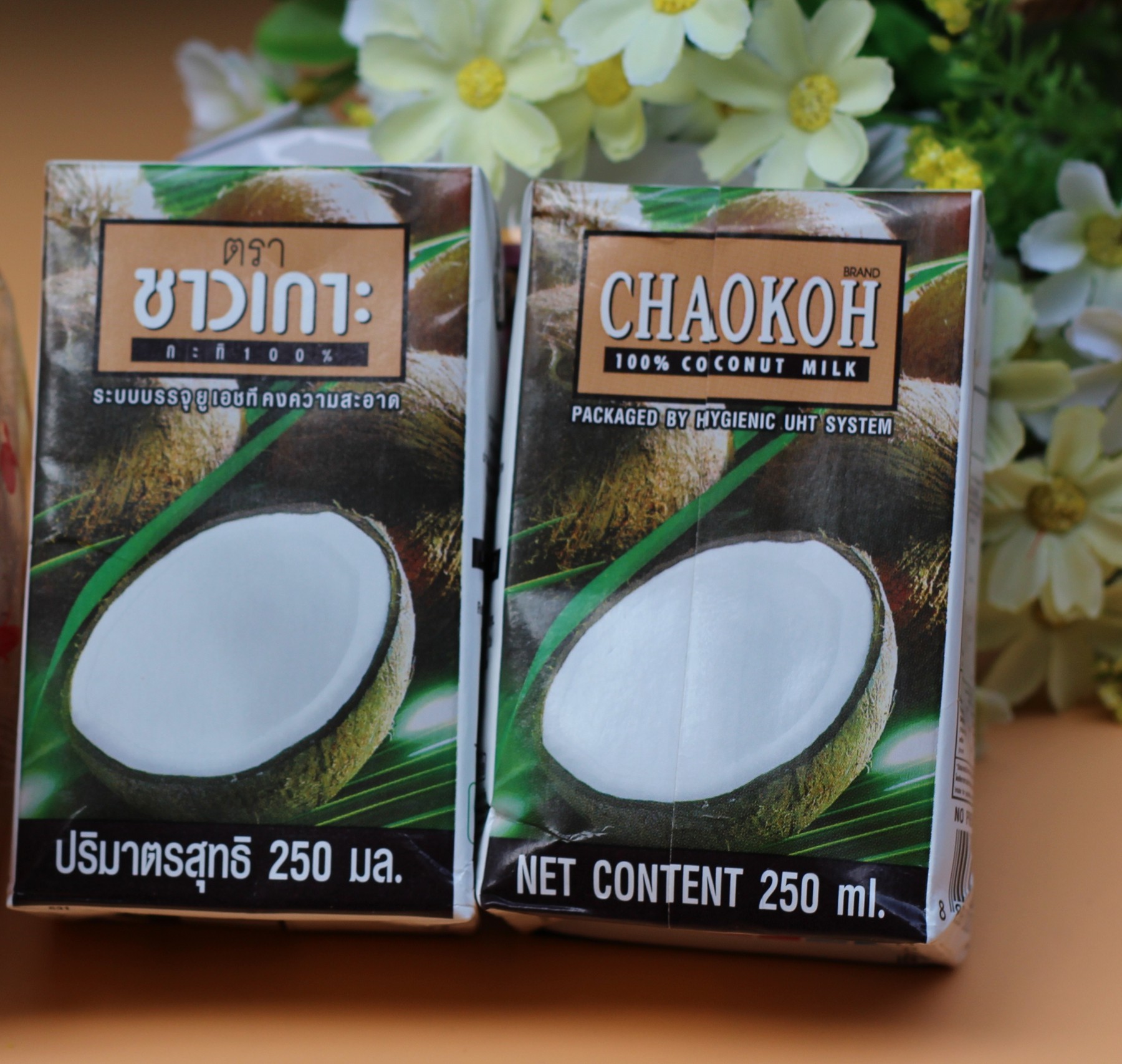 Thai pretty fruit coconut milk Thai hot pot winter Yin soup thick baking dessert coconut milk sago 250ml 4 servings