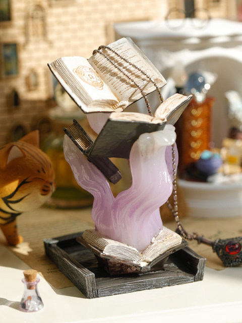 Harry Potter suspended magic book ornaments resin figure jewelry storage rack stand dice tower wizard desk
