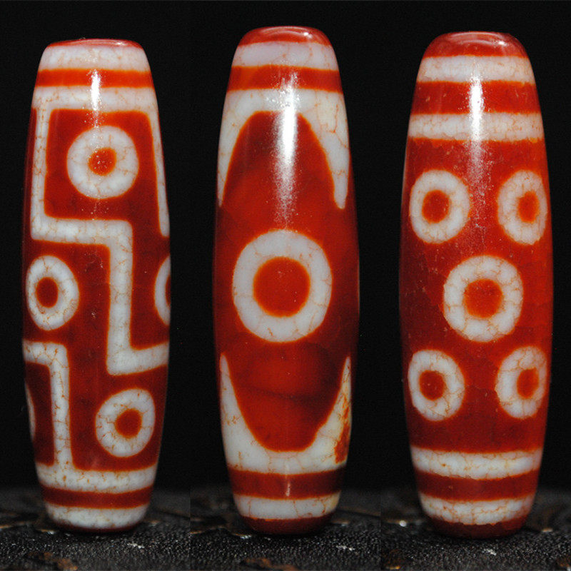 Natural Tibetan old mine fire for Dzi rough stone necklace bracelet bracelet tianyan 369 eyes to pure raw mineral genuine