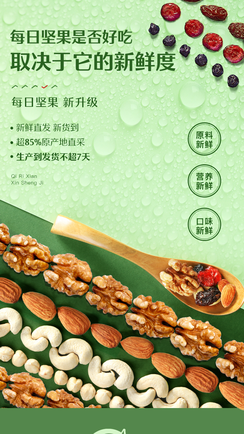 良品铺子 每日坚果礼盒 30包/750g 生产到发货不超7天 图2