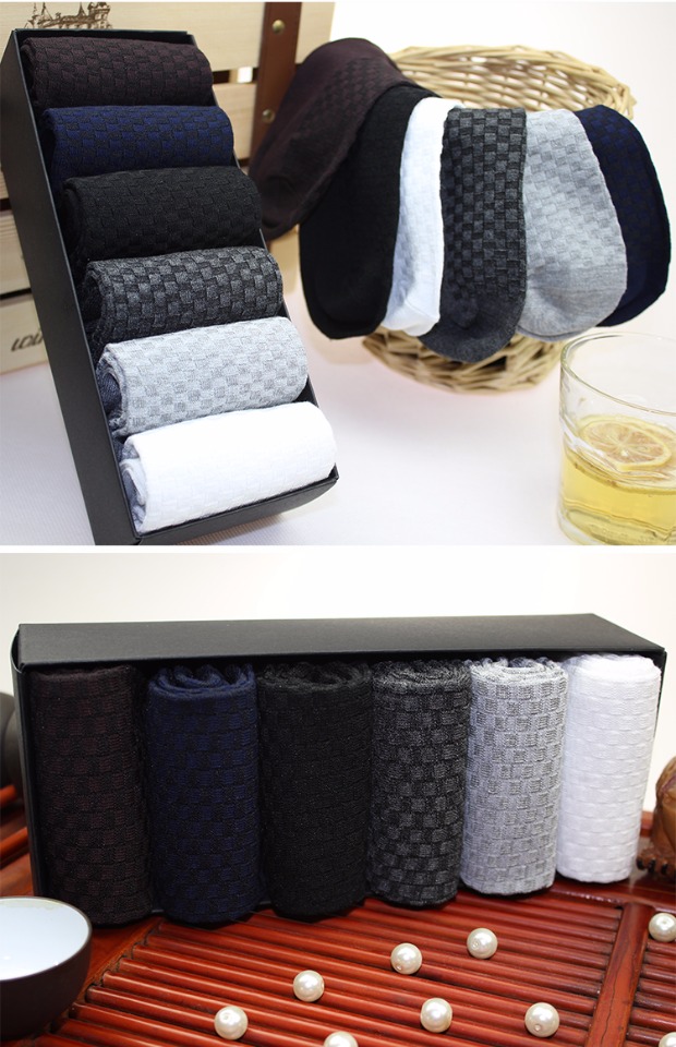 Vớ sợi tre chống mùi cho nam mùa thu và mùa đông ống kinh doanh vớ nam thông thường vớ cotton thoáng khí set vớ nam đẹp