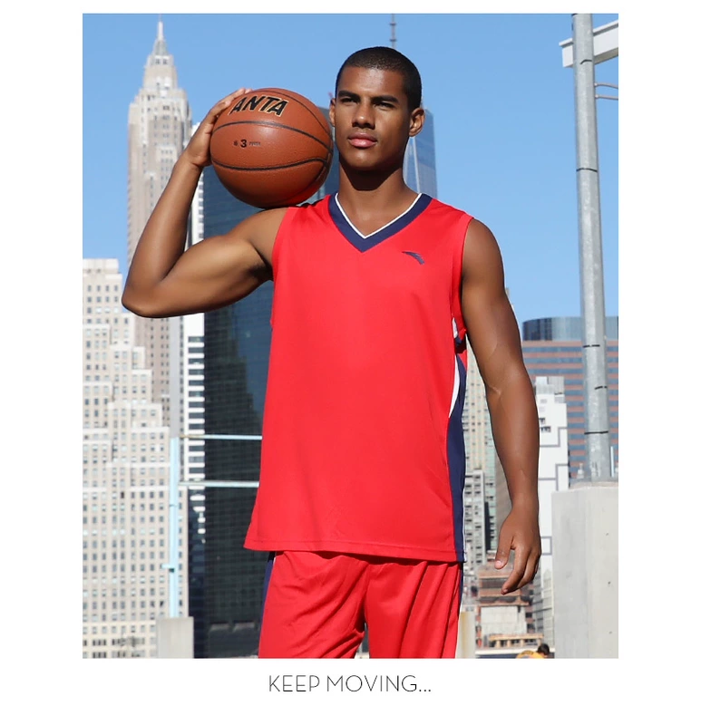 Anta quần áo bóng rổ phù hợp với nam 2018 mùa hè mới tùy chỉnh in ấn cao đẳng thể thao kích thước lớn cạnh tranh phù hợp với