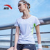 Áo thun nữ tay ngắn Anta mùa hè 2019 khô nhanh chạy yoga Slim mỏng thoáng khí thể thao cổ tròn áo thun nữ - Áo phông thể thao áo tank top gym nữ Áo phông thể thao