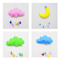 Childrens tent pendant home girl heart room decoration cloud raindrops felt cloth kindergarten wall decoration