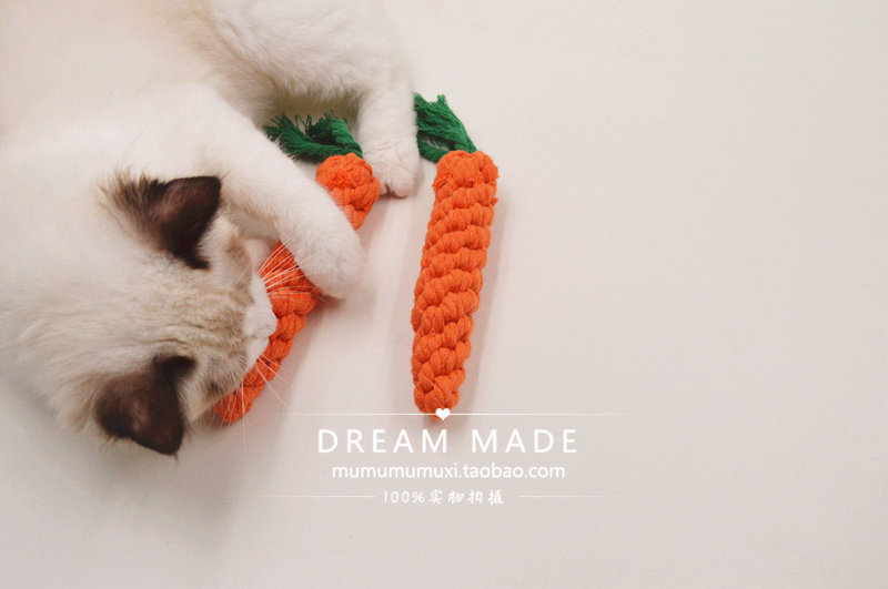 Mu Mu Xi Pet Braided Rope Toy Dog Cat Cat Molar Carrot Toy Teddy Bichon Corgi Bullfighting