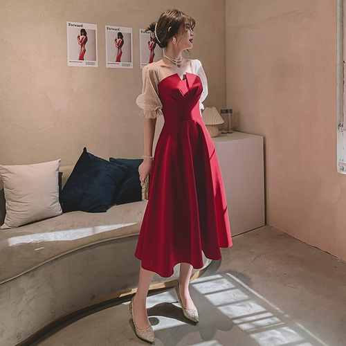 Бордовое вечернее платье для невесты, молодежное платье, подходит для подростков