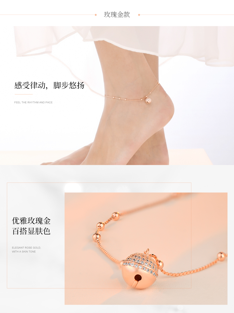 Chaine de cheville Femme en Argenterie - Ref 3103576 Image 17