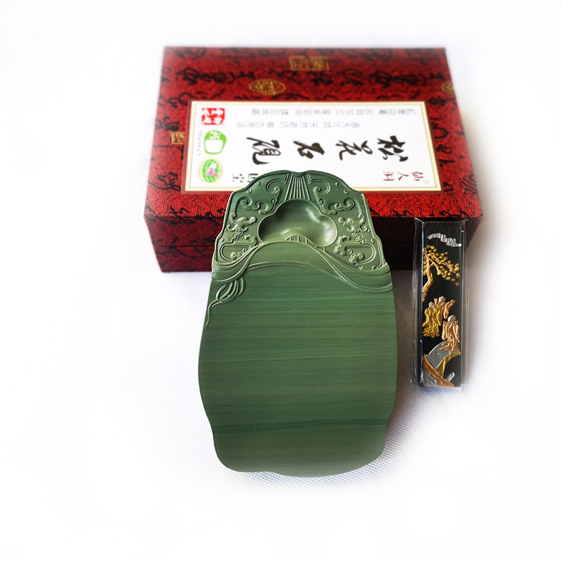 Yantai Royal Yantang 7 inch Pine Flower Yan Tai Tonghua Old Pit Study Room Four Treasures Natural Rough Qin Yan Ink Grinding Ink Calligraphy