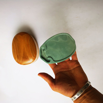 The inkstone green pine flower stone Yutang Zen inkstone singles Mohai bag inkstone 4 inch small inkstone grinding ink practical