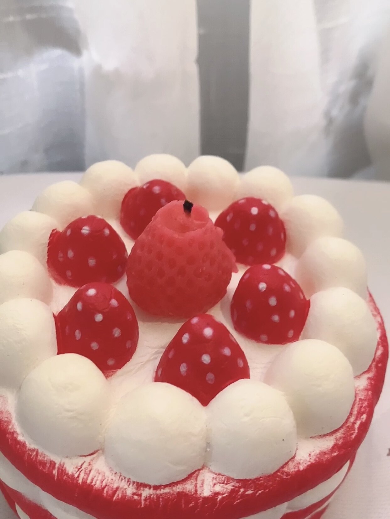 Korea ins cute mini strawberry candle birthday Idea party Valentine's Day gift baking candle-Taobao