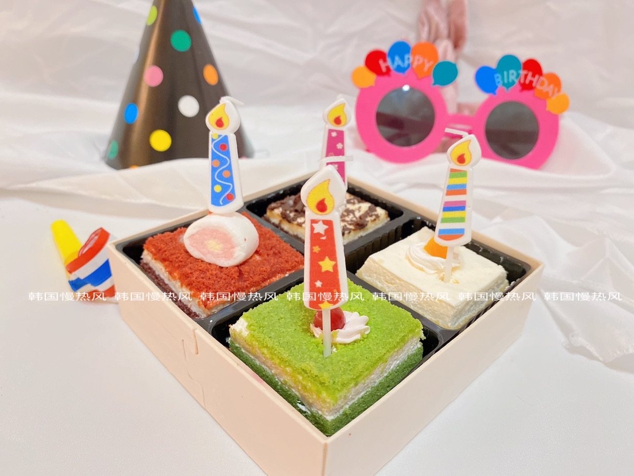 South Korea S Cute Colorful Birthday Candle Rainbow Candle Cake Decoration Pendulum-Taobao