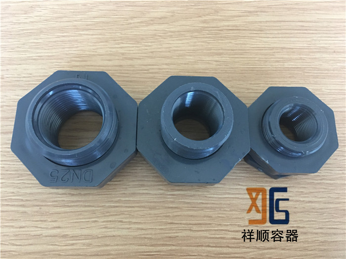 Special accessories connector for plastic container PVC inner wire interface Internal and external toothed bucket interface Water tank accessories